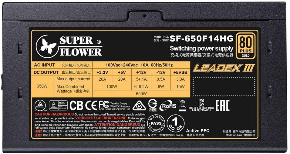 Super Flower Leadex III Gold 650W 80Plus Gold 金牌 全模組 火牛 (7年保)