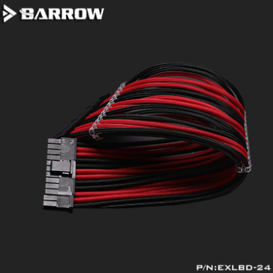BARROW 24pin 電源延長線 (紅色)