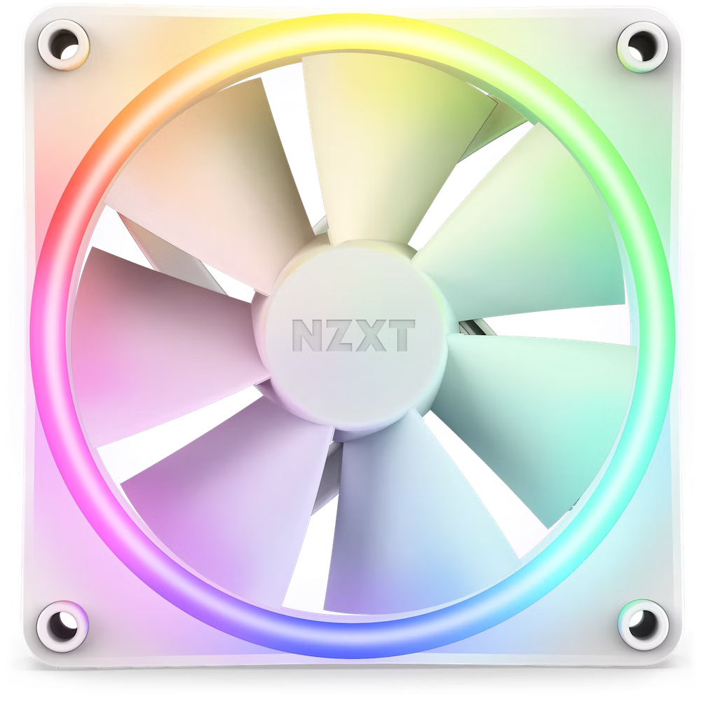 NZXT F120 RGB DUO 120mm 風扇 - White 白色 (Single Pack 單件裝)