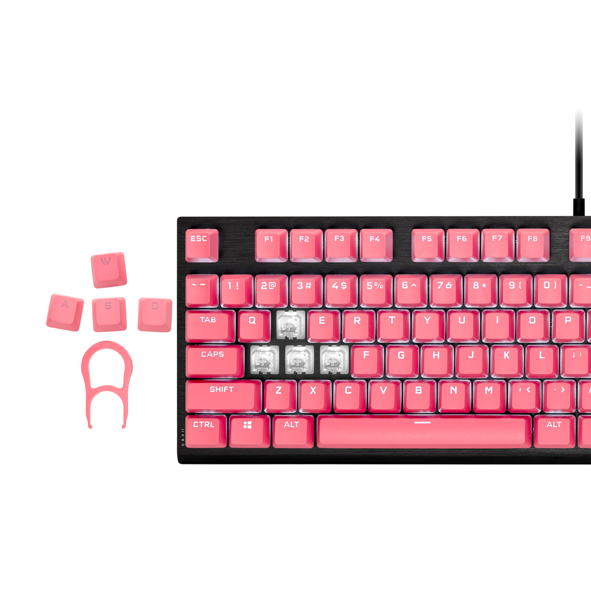 Corsair PBT DOUBLE-SHOT PRO Keycap Mod Kit 104 Keycaps 鍵帽 (Rogue Pink)