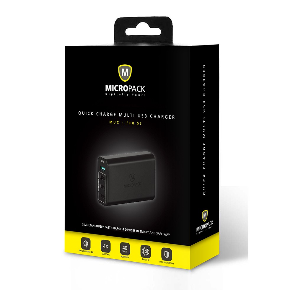 MicroPack MUC-FF0 Q3 Multi USB Charger with QuickCharge 3.0