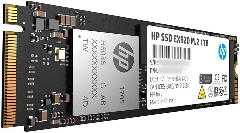 HP EX920 1TB TLC NVMe PCIe 3.0 x4 M.2 2280 SSD