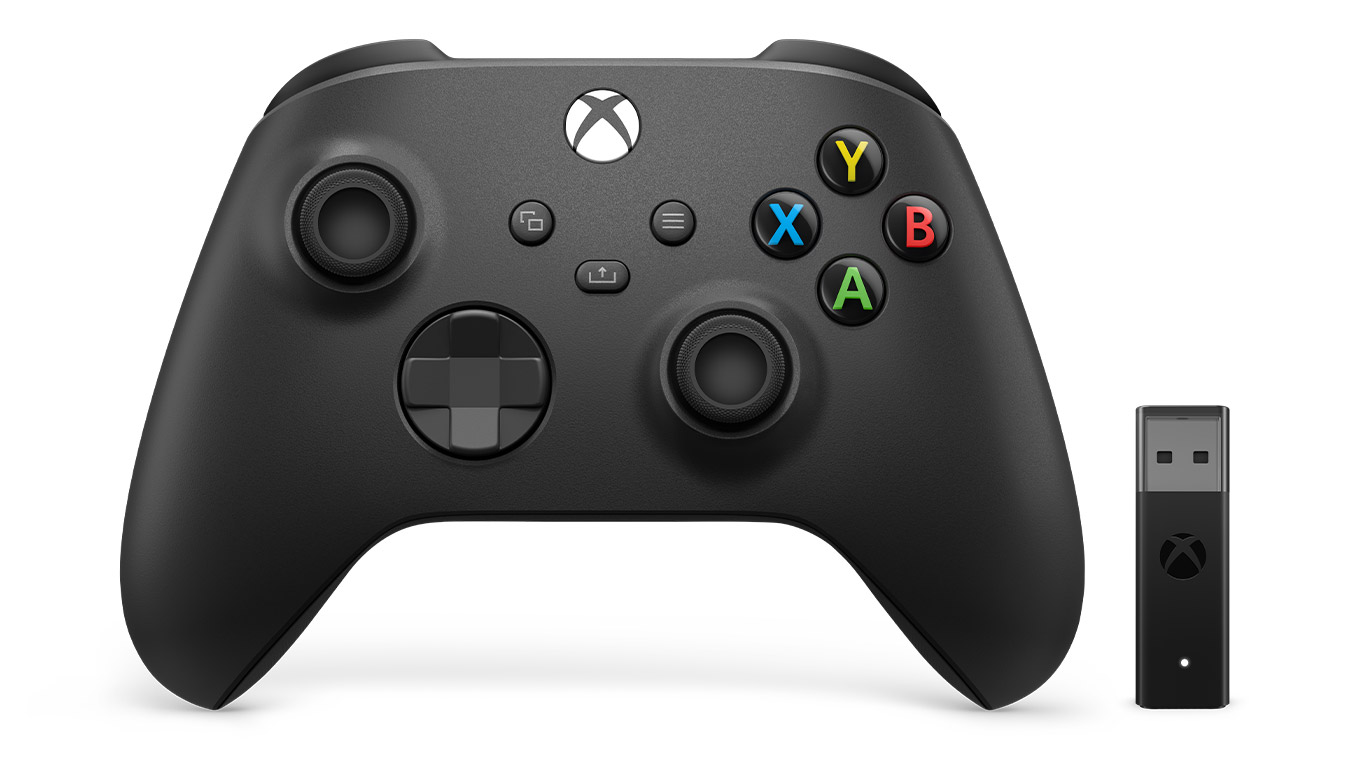 Microsoft Xbox 無線遊戲手掣 - Black 黑色 + Windows 專用 Xbox 無線轉接器