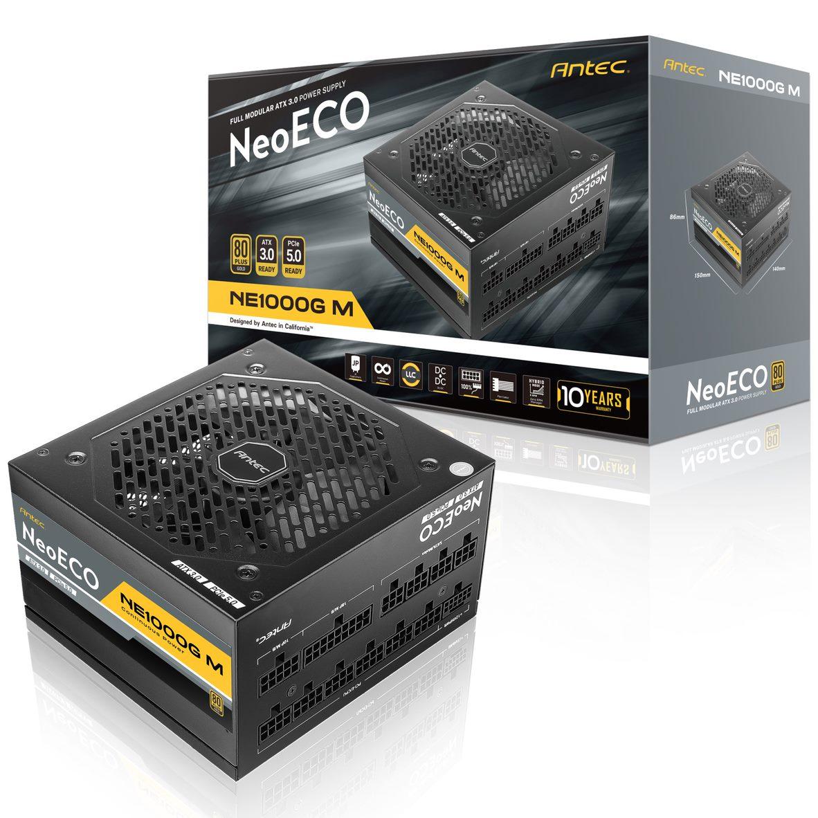 Antec NeoECO Gold Modular ATX3.0 1000W 80Plus Gold   (10)