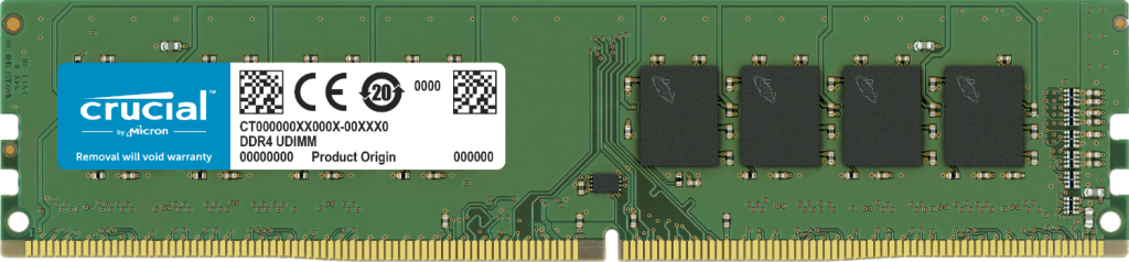 Crucial 8GB (8GB x1) DDR4 3200MHz CL22 UDIMM