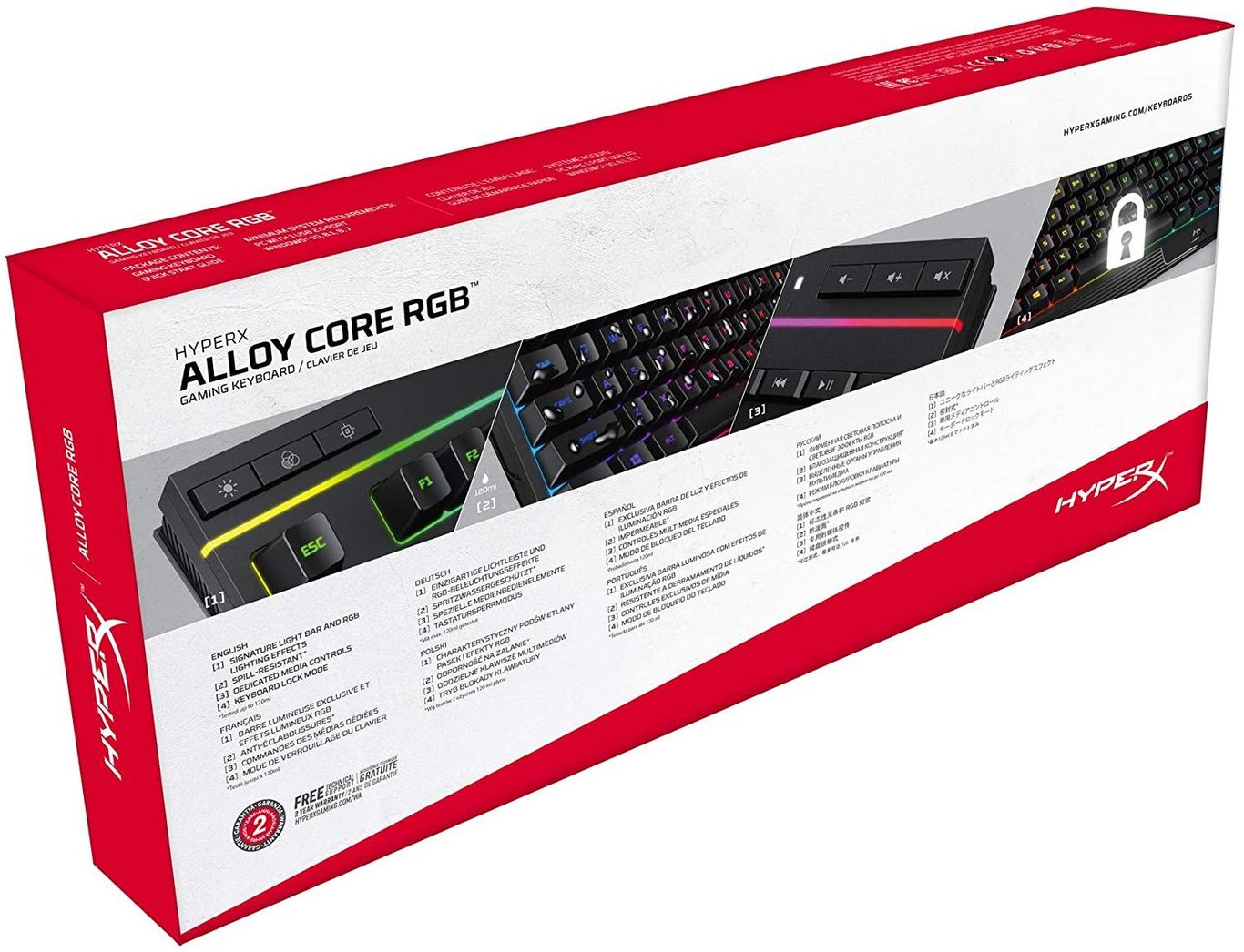 HyperX Alloy Core RGB 電競遊戲鍵盤