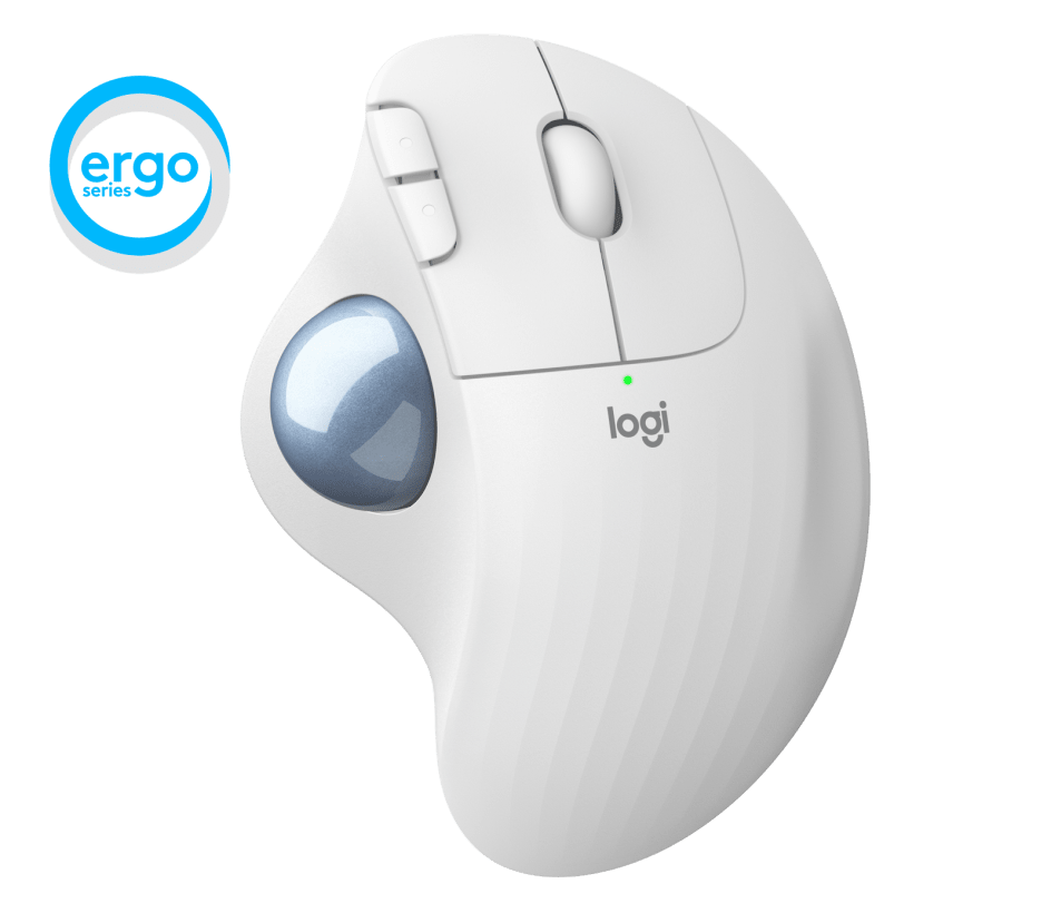 Logitech ERGO M575 藍牙無線軌跡球滑鼠 - White 白色