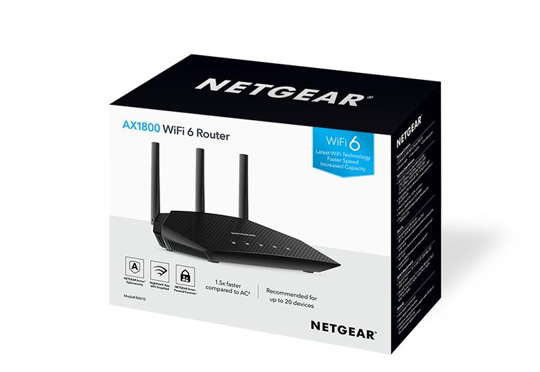 NETGEAR Nighthawk RAX10 AX1800 4數據流雙頻 WiFi 6 無線路由器 