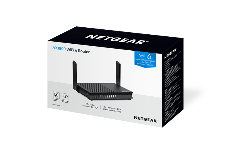 NETGEAR Nighthawk RAX20 AX1800 4數據流雙頻 WiFi 6 無線路由器