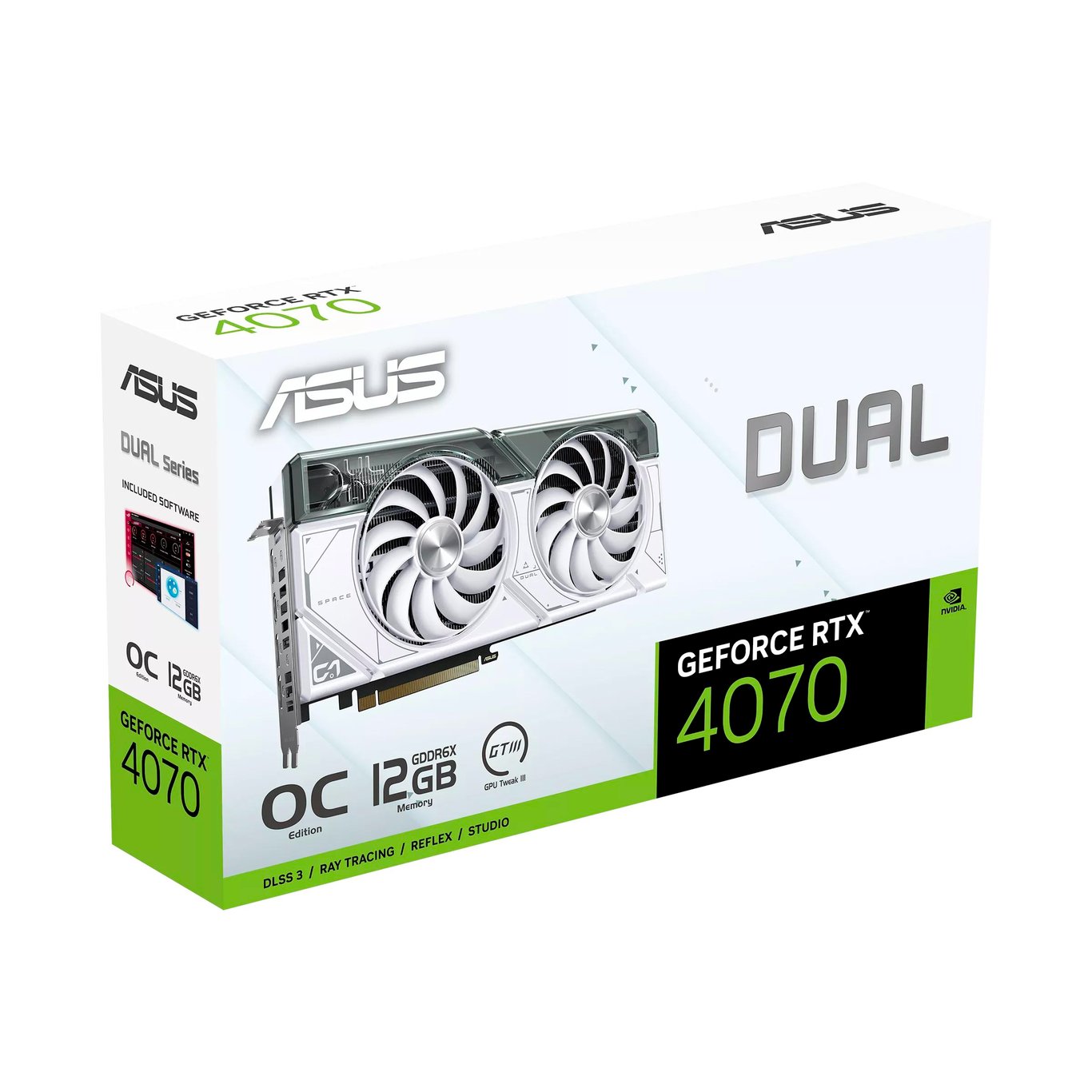 ASUS  DUAL WHITE GeForce RTX 4070 12G GDDR6X OC -12