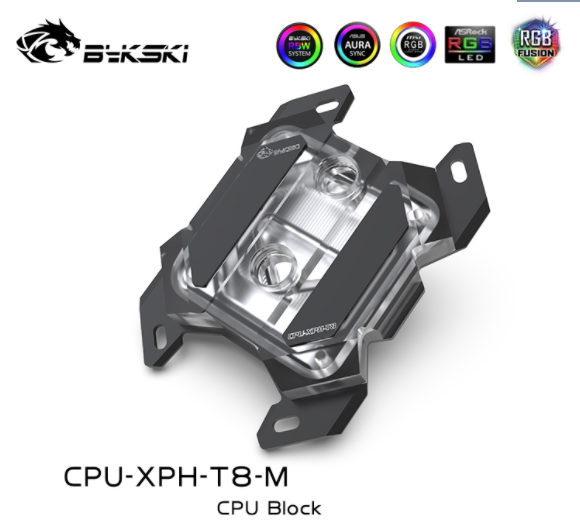 Bykski CPU-XPH-T8-M 亞加力 機械蝴蝶 CPU水冷頭 AMD專用